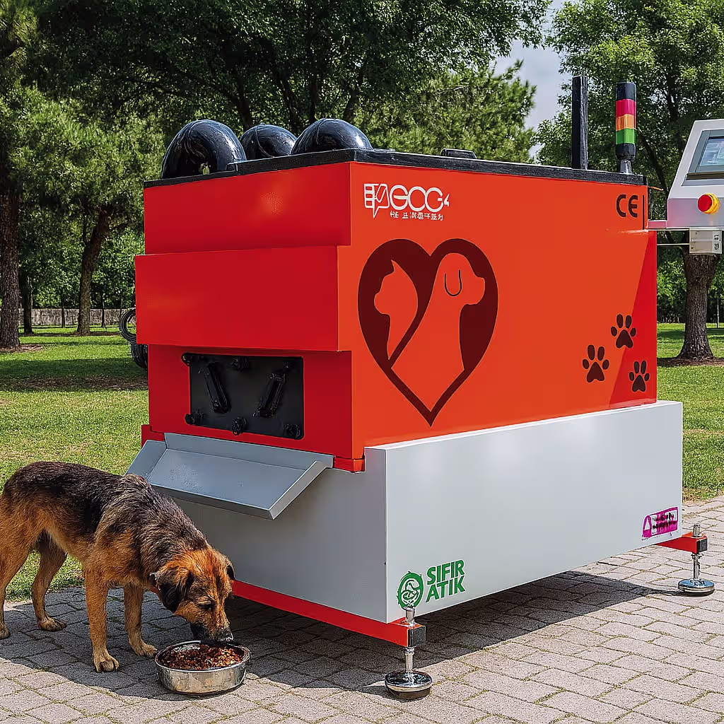 Belediyeler İçin Sıfır Atıkla Sokak Hayvanlarına Destek Mama Makinesi